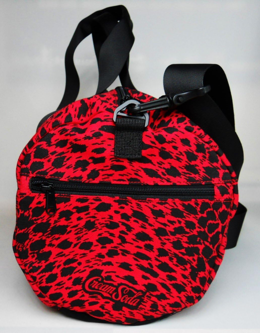 Amazon | [Cream Soda] ヒョウ柄 ドラムバッグ 『RED』 ☆ クリーム